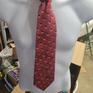 BEAU TIES LTD. OF VERMONT 100% SILK TIE NECKTIE COWS